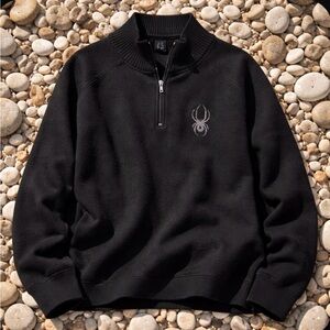 Spyder Black Zip-Up Sweater
